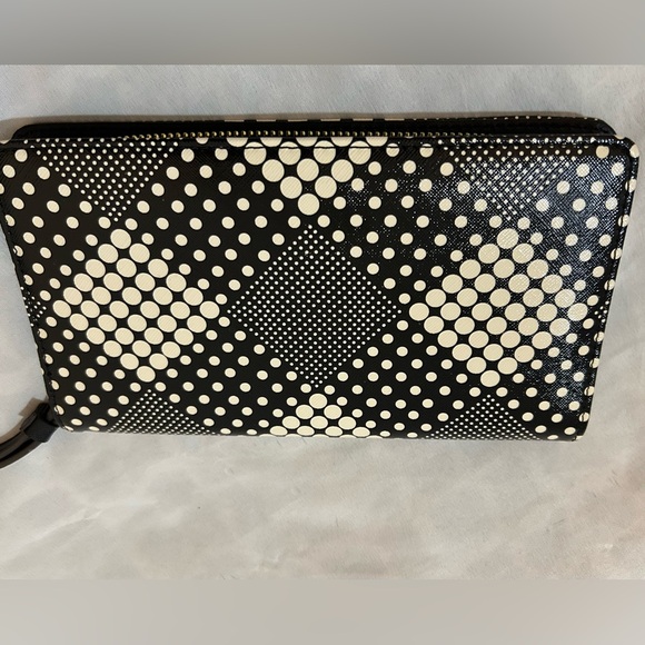Anne Klein Black and Ivory Geometric Women's Wallet - Picture 3 of 13